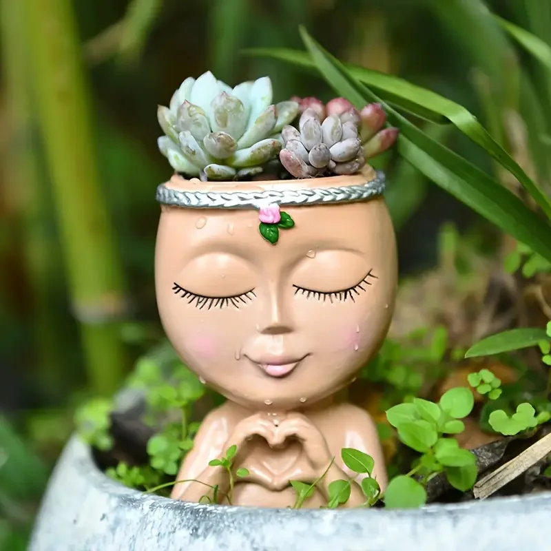 Heart‑Handed Girl Resin Succul - Echeveria Succulent ulasan dan harga