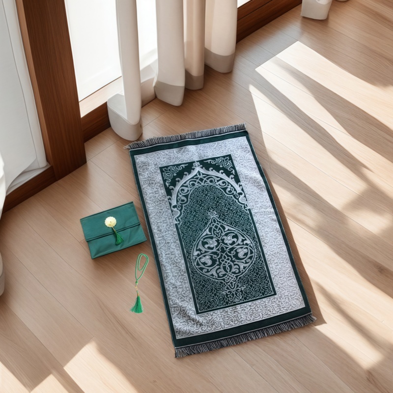 3pcs/set Muslim Prayer Mat Set - Maranta Prayer Plant ulasan dan harga