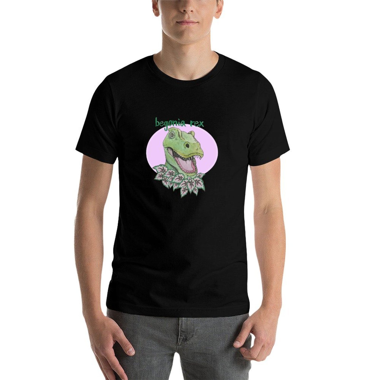 T rex begonia (pink) T-Shirt S - Begonia Rex ulasan dan harga